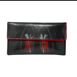 Kent Stetson Red Bottom Clutch..detachable chain.